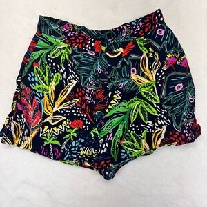 Top shop high‎ waisted floral shorts ,Size 8